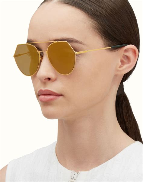 fendi eyeline gold sunglasses|fendi sunglasses outlet.